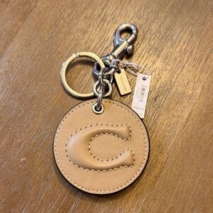 NWT Coach Leather Mirror Keychain